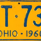 1960 Ohio License Plate (ZT 732)