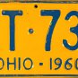 1960 Ohio License Plate (ZT 732)