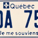 1988 Canada: Quebec License Plate (NDA 750)