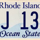 2025 Rhode Island License Plate (LJ 133)