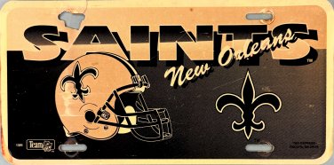 New Orleans Saints Plastic License Plate