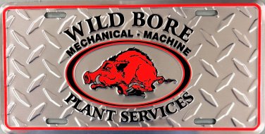 Wild Bore Mechanical-Machine Plant Services License Plate