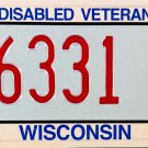 2010 Wisconsin Disabled Veteran Wheelchair License Plate (6331)