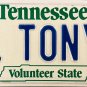 1990 Tennessee Vanity License Plate (1 TONY)