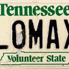 1984 Tennessee Vanity License Plate (LOMAX)