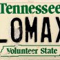 1984 Tennessee Vanity License Plate (LOMAX)