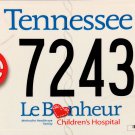 2024 Tennessee Le Bonheur Children's Hospital License Plate (7243 LM)