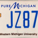 2024 Michigan: Western Michigan University License Plate (JZ87Y)