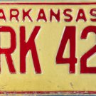 1972 Arkansas License Plate (ARK 421)