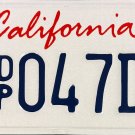 2018 California Wheelchair License Plate (DP 047DA)
