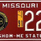 1991 ALPCA 37th International Convention Kansas City, Missouri License Plate (224)