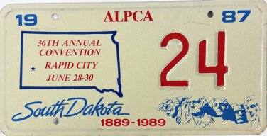 1990 ALPCA 36th International Convention Rapid City, South Dakota License Plate (24)