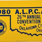 1980 ALPCA 26th International Convention Oklahoma City, Oklahoma License Plate