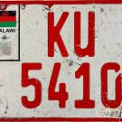 Malawi (Africa) License Plate (KU 5410)