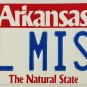 1995 Arkansas Vanity License Plate (OL MISS)