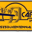 1987 Carmel Indiana Sesquicentennial License Plate