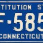 1987/1989 Connecticut License Plate (YF-5859)