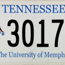 2015 Tennessee: University of Memphis License Plate (3017 TG)