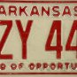 1981 Arkansas License plate (FZY 440)