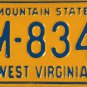 1975 West Virginia License Plate (NM-8342)