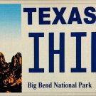 Texas Big Bend National Park Vanity License Plate (IHIKE)
