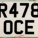 Great Britain License Plate (R478 OCE) Plexiglass