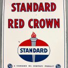 Standard Red Crown Porcelain Gas Pump Sign