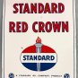 Standard Red Crown Porcelain Gas Pump Sign