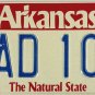 1999 Arkansas License Plate (TAD 100)