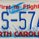 2001 North Carolina License Plate (KSS-5748)