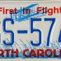 2001 North Carolina License Plate (KSS-5748)