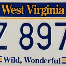 2002 West Virginia License Plate (6Z 8975)