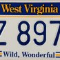 2002 West Virginia License Plate (6Z 8975)