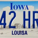 2001 Iowa License Plate (942 HRT)