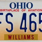 2000 Ohio License Plate (CFS 4654)