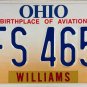 2000 Ohio License Plate (CFS 4654)