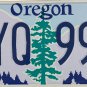 2001 Oregon License Plate (WYQ 994)