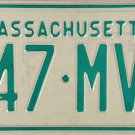 1990 Massachusetts License Plate (947-MVT)
