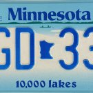 2001 Minnesota License Plate (BGD 338)