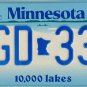 2001 Minnesota License Plate (BGD 338)