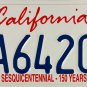 2001 California License Plate (6A64204)