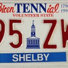 1999 Tennessee BicenTENNial License Plate (795 ZWD)