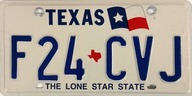 Texas "Big Flag" License Plate (F24 CVJ)