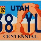 2002 Utah License Plate (138 YUS)