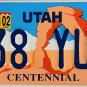 2002 Utah License Plate (138 YUS)
