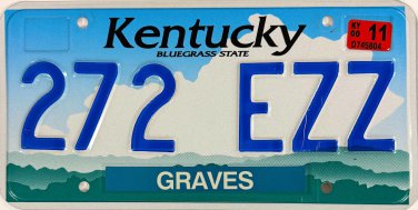2000 Kentucky License Plate (272 EZZ)