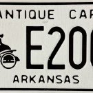 Arkansas Antique Car License Plate (E2003)