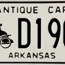 Arkansas Antique Car License Plate (D1907)