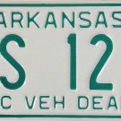 2000 Arkansas Special Vehicle Dealer License Plate (S 12)
