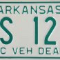 2000 Arkansas Special Vehicle Dealer License Plate (S 12)